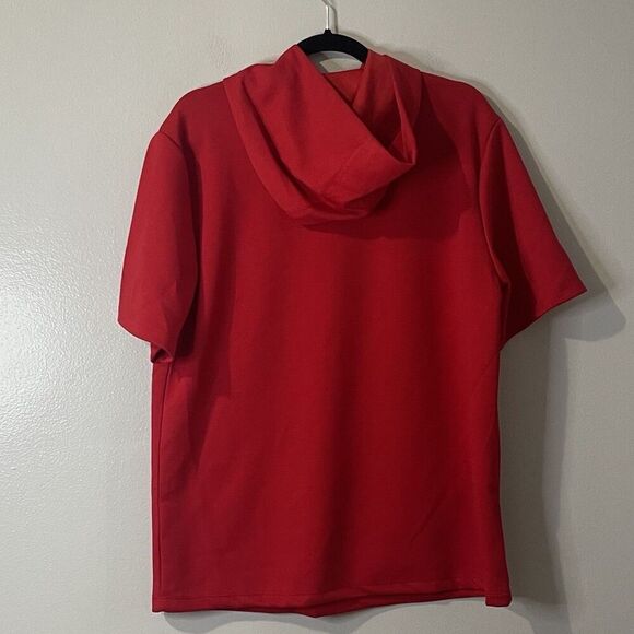 KANSAS CITY CHIEFS Combine Short Sleeve Hoodie Size XL Red NEW Football Sports - Picture 8 of 8